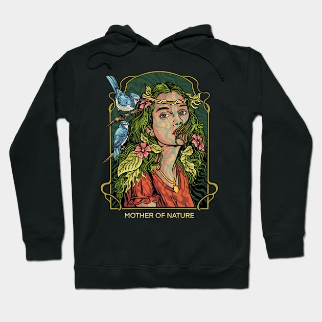 Mother Of Nature Hoodie by Deerandwolf.ink